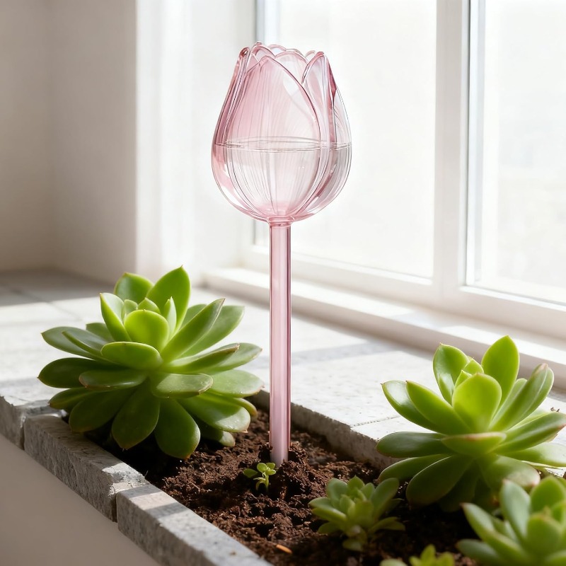 Pink Tulip Plant Watering Ball - đánh giá và giá Plant Sensor