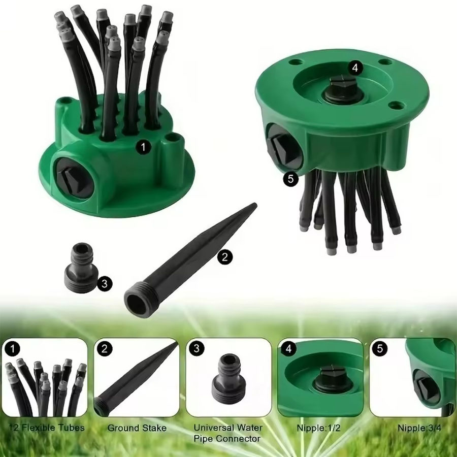 360° Automatic Rotating Garden - đánh giá và giá Automatic Watering