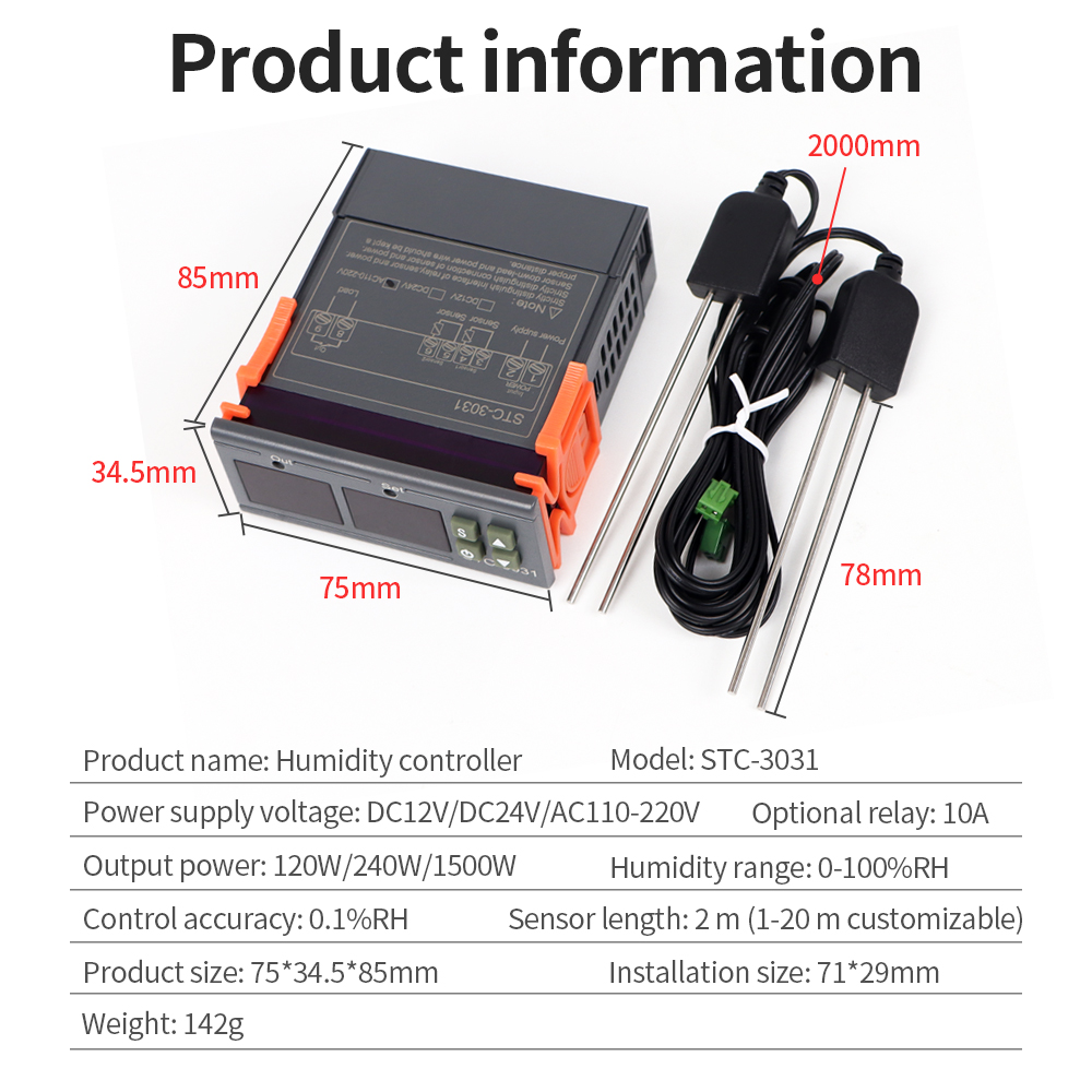 STC-3029 / 3030 / 3031 Moistur - đánh giá và giá Plant Sensor