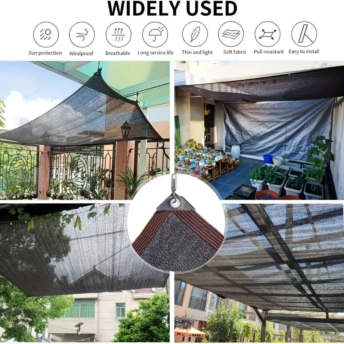 2-15m Black Sunshade Net Sun S - đánh giá và giá Plant Monitor